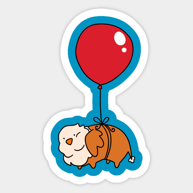 Red Balloon Griffin Sticker by saradaboru